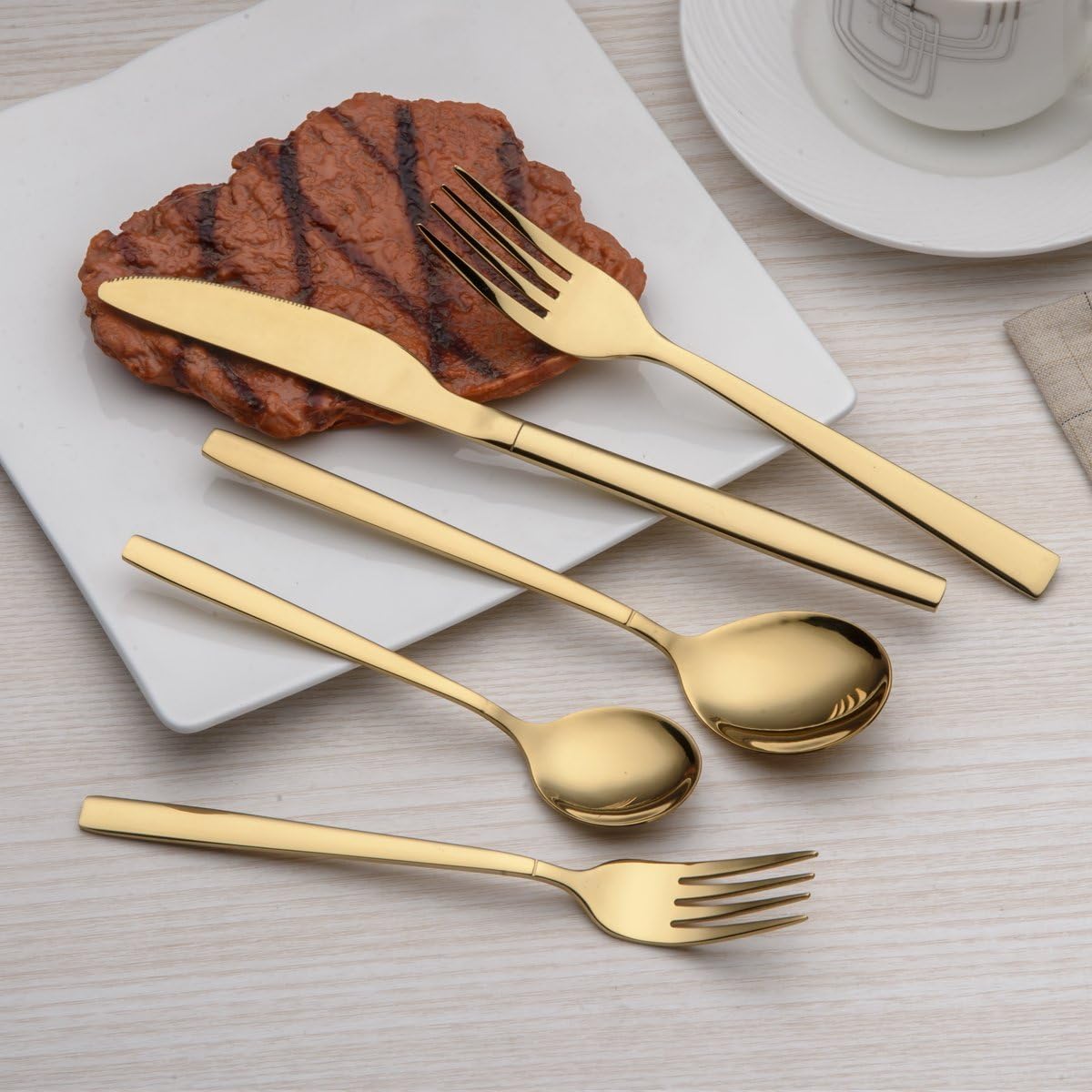 Berglander gold flatware detail from Amazon.ca